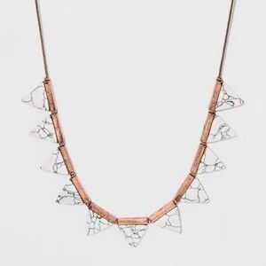 Copper triangular necklace